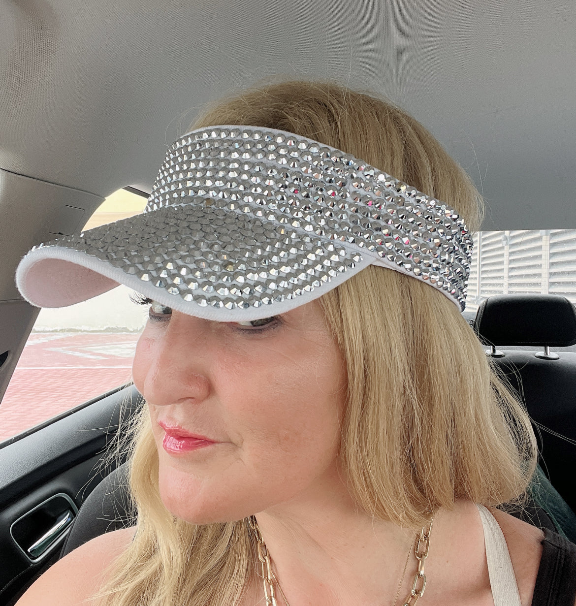 Bling sun visor