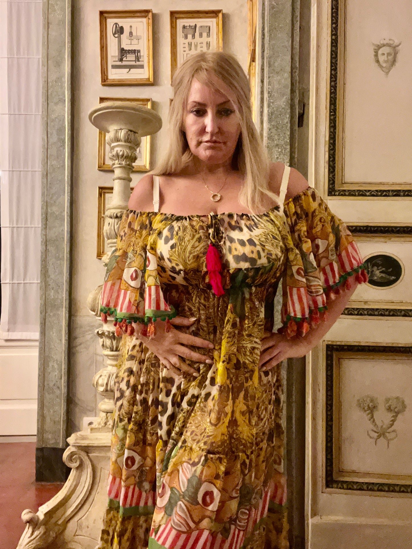 Avocado gypsy dress