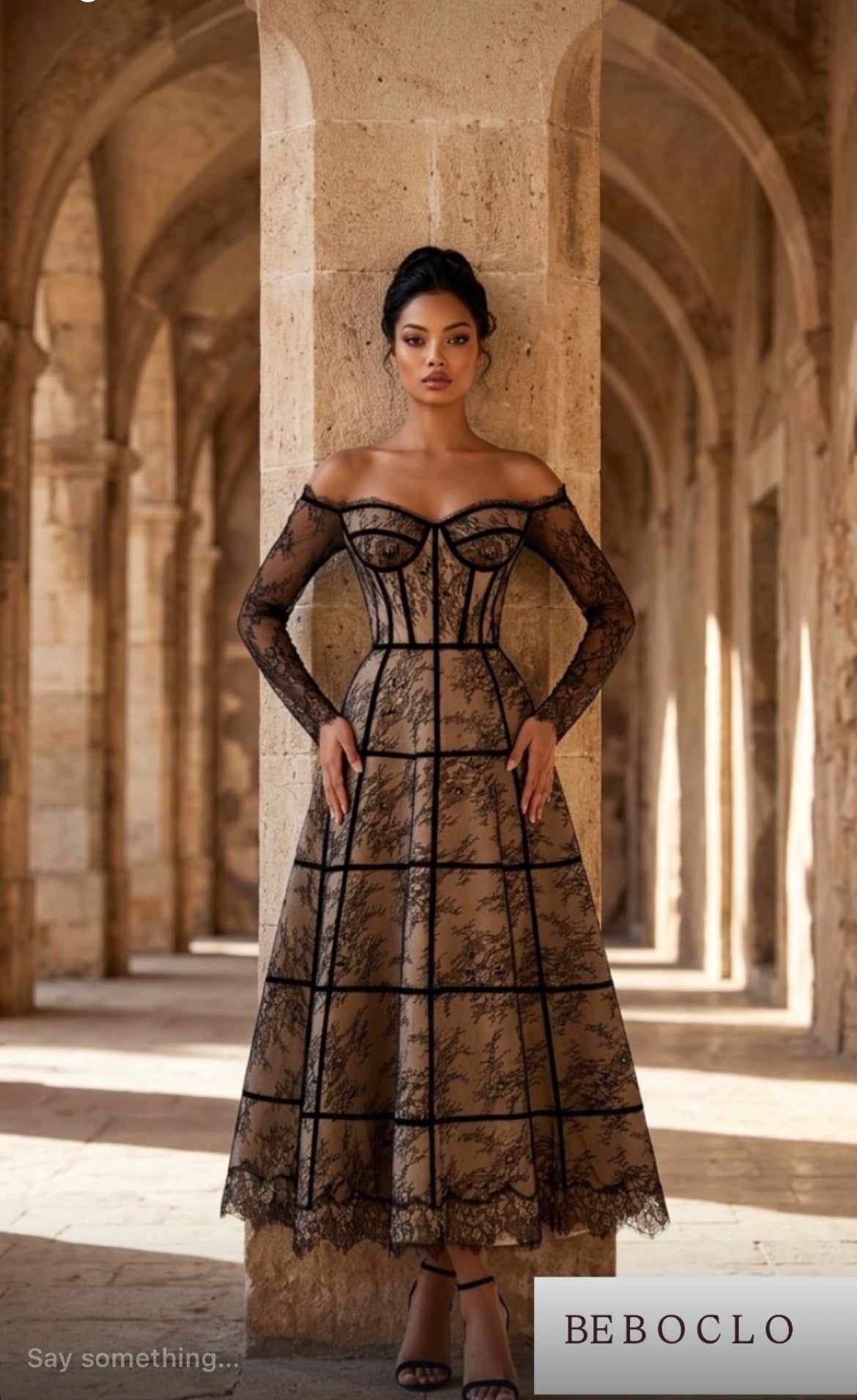 Lace corset dress