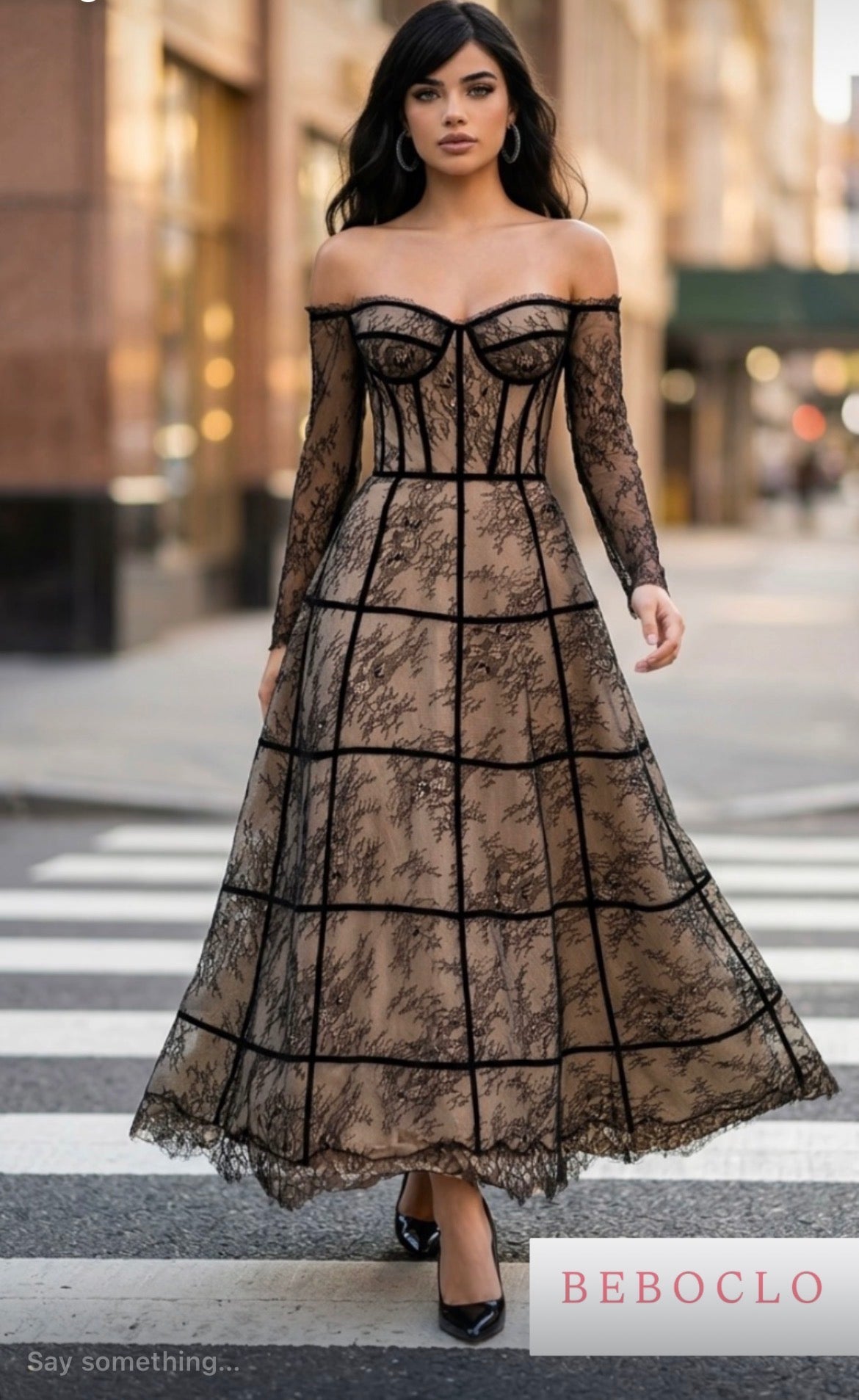 Lace corset dress