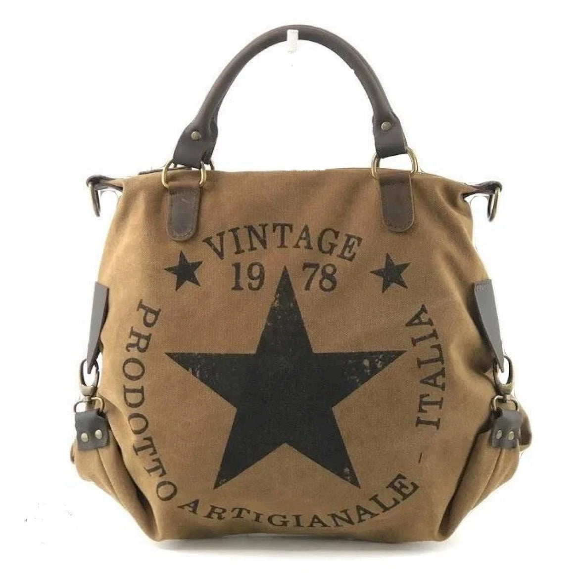 Vintage star canvas bag