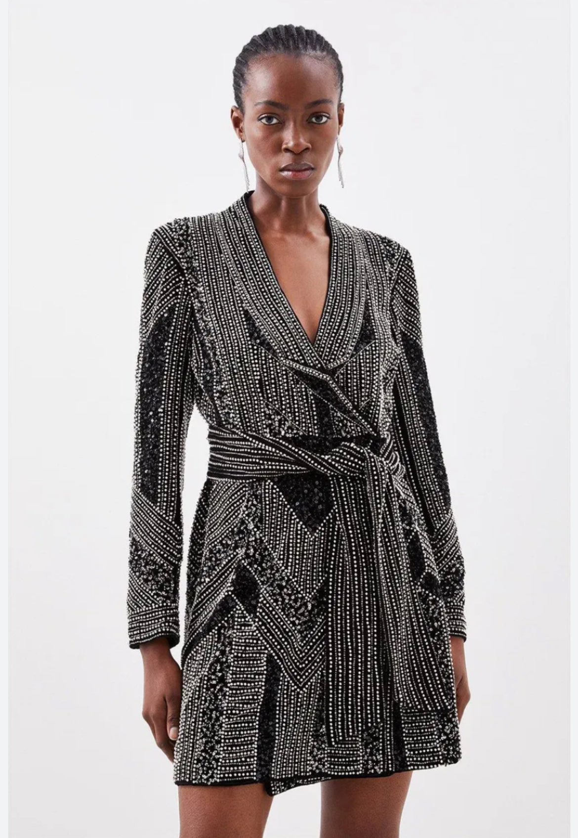 Embellished blazer dress