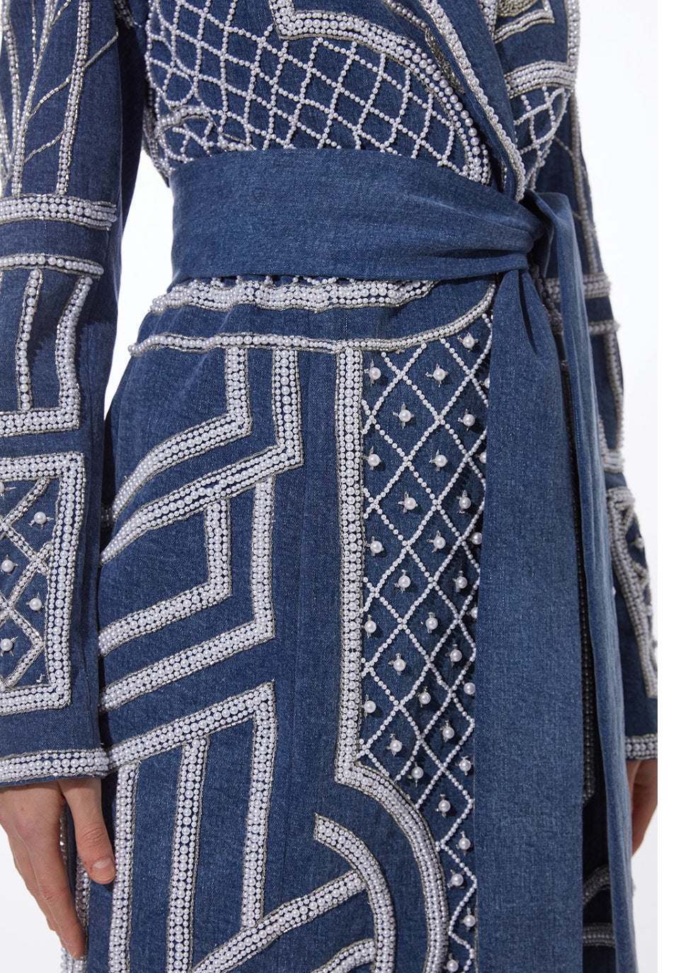 Crystal embellished blazer style dress