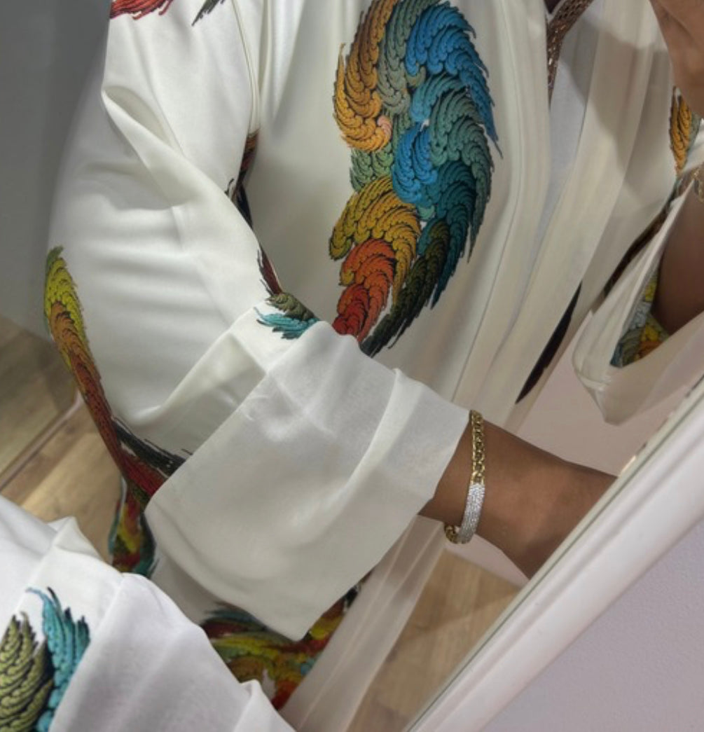 White wings abaya