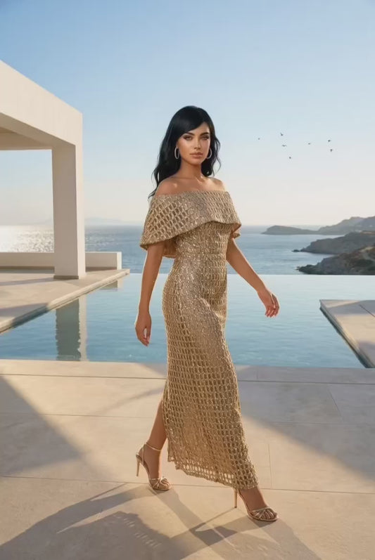 Lattice sparkle dress
