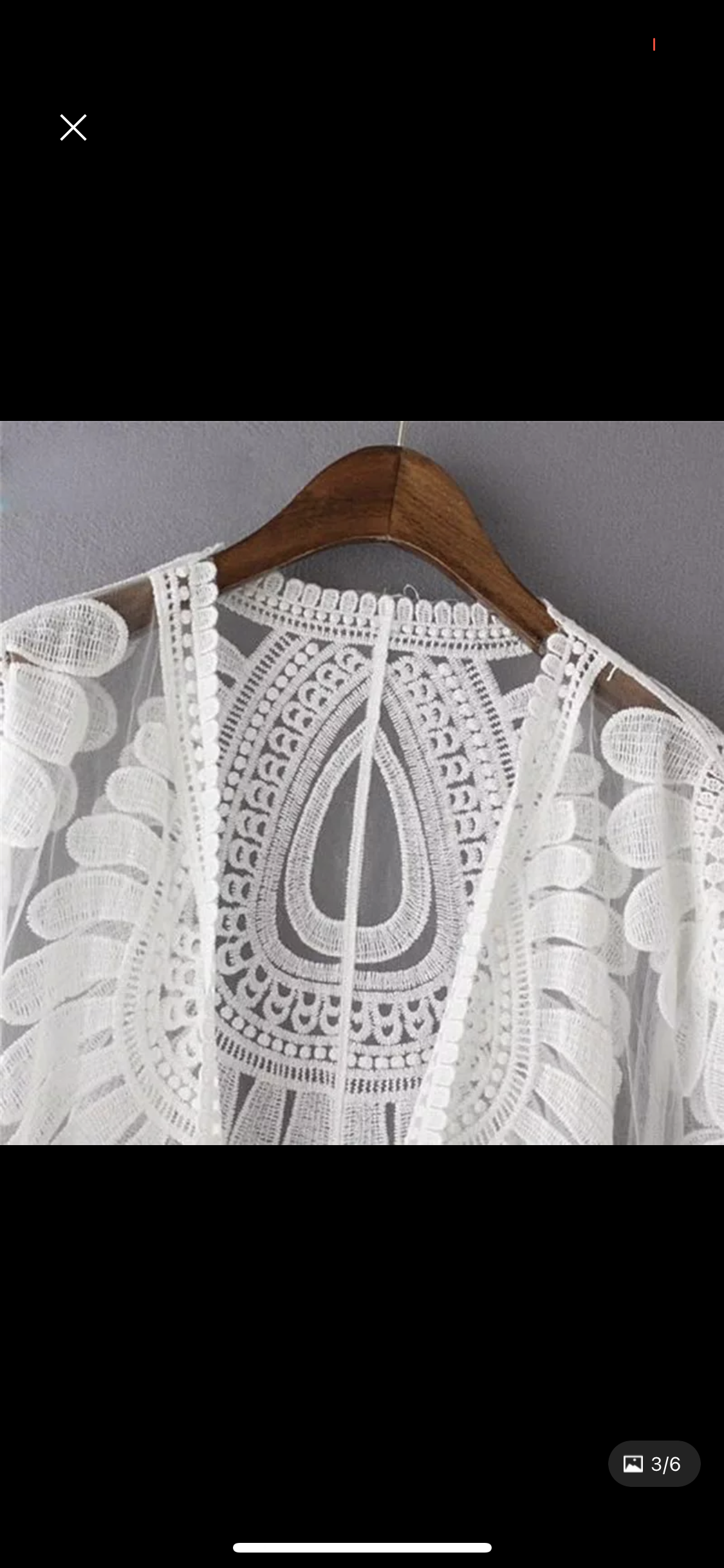 White embroidered lace kaftan
