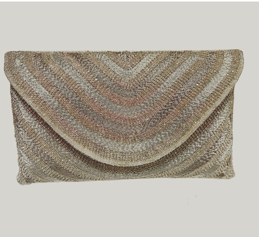 Beaded party clutch