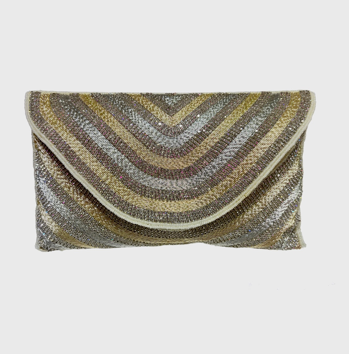 Beaded party clutch